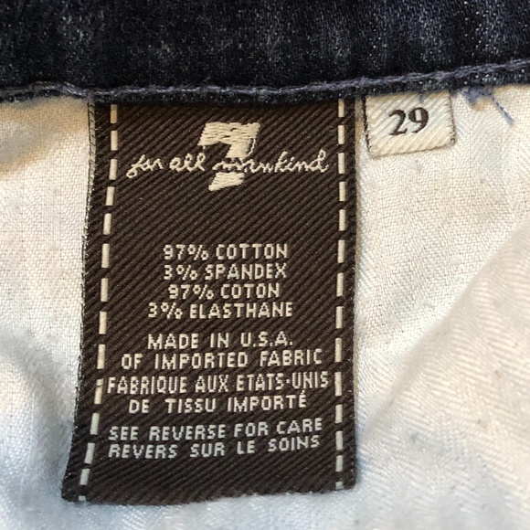 7 For All Mankind Dojo Crop Jean Capris 29 Super Soft Comfy - Picture 5 of 6